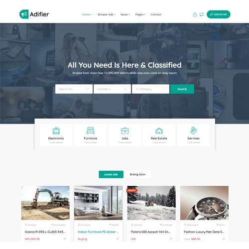 Adifier – Seri İlanlar WordPress Teması