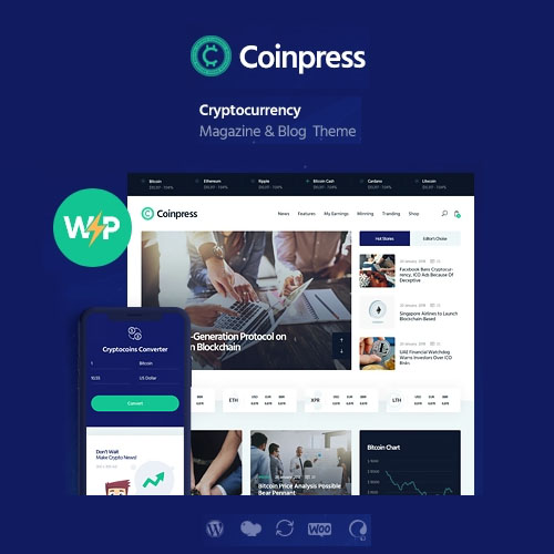 Coinpress | ICO Kripto Para Dergisi ve Blog WordPress Teması Coinpress | ICO Kripto Para Dergisi ve Blog WordPress Teması - Görsel 1