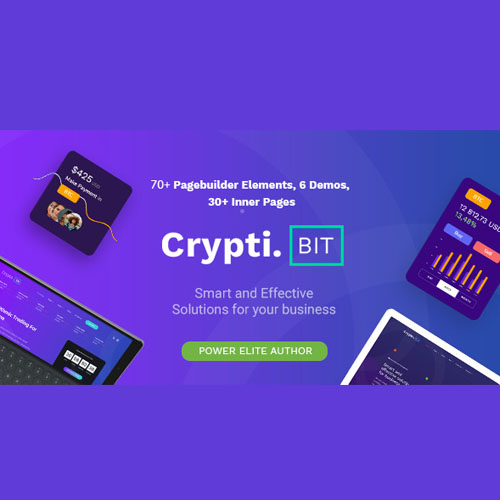 CryptiBIT – Teknoloji, Kripto Para Birimi, ICO/IEO Açılış Sayfası WordPress Teması