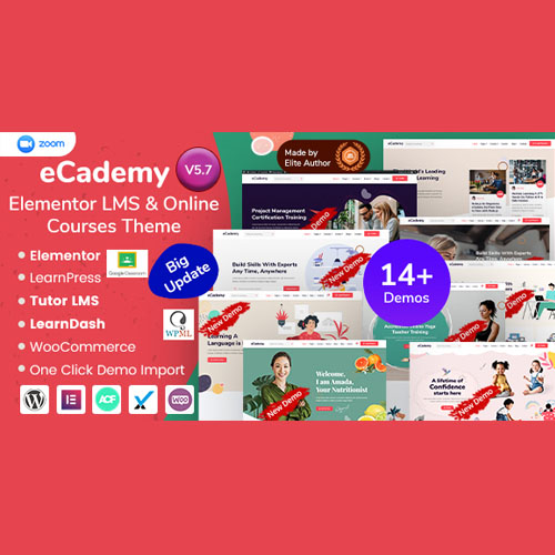 eCademy – Eğitim LMS ve Çevrimiçi Koçluk Kursları WordPress Teması