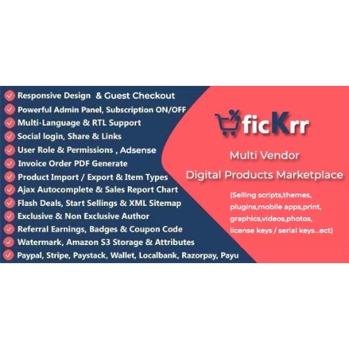 ficKrr – Abonelikli Çok Satıcılı Dijital Pazar Yeri