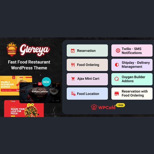 Gloreya – Yemek Siparişi ve Teslimat Restoranı WordPress Teması