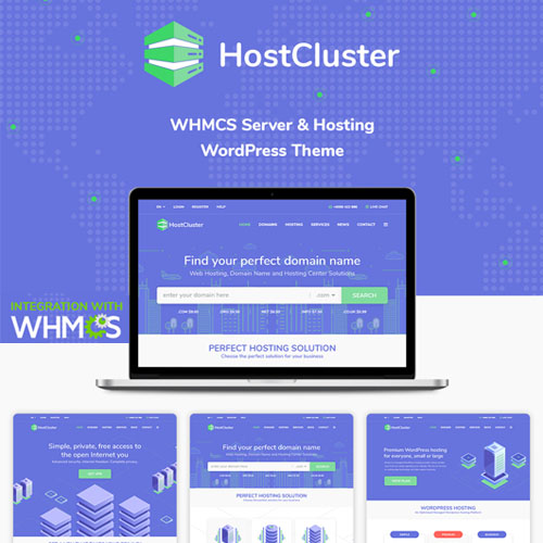 HostCluster – WHMCS Barındırma WordPress Teması