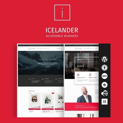 İzlandalı – Erişilebilir İş Portföyü ve WooCommerce WordPress Teması