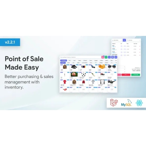 POS – Envanter Yönetim Sistemine sahip Ultimate POS sistemi – Satış Noktası – React JS – Laravel POS