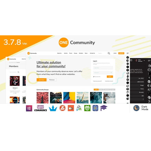 OneCommunity – BuddyPress Üyelik Teması