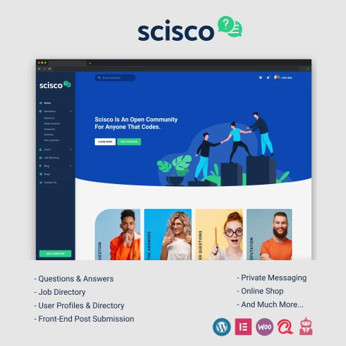 Scisco – Sorular ve Cevaplar WordPress Teması