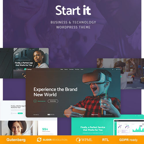 Start It – Teknoloji ve Başlangıç ​​WordPress Teması